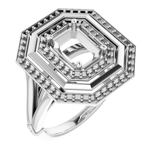 Double Halo-Style Ring