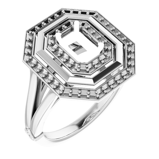 Double Halo-Style Ring