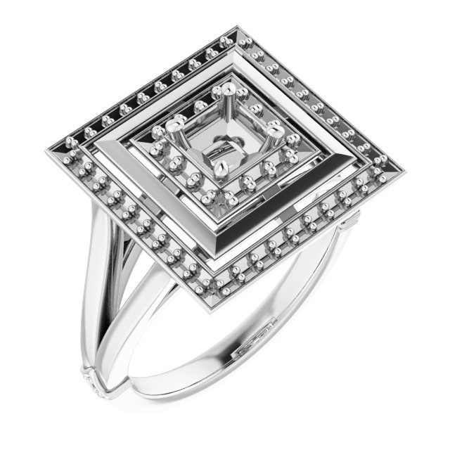 Double Halo-Style Ring