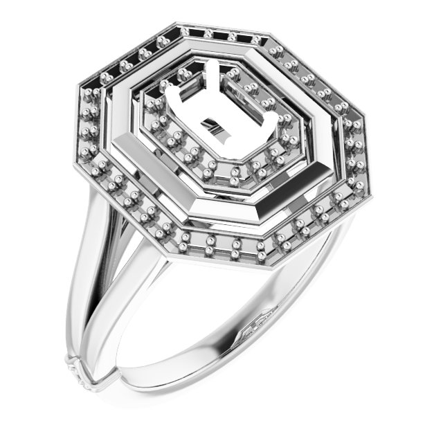Double Halo-Style Ring