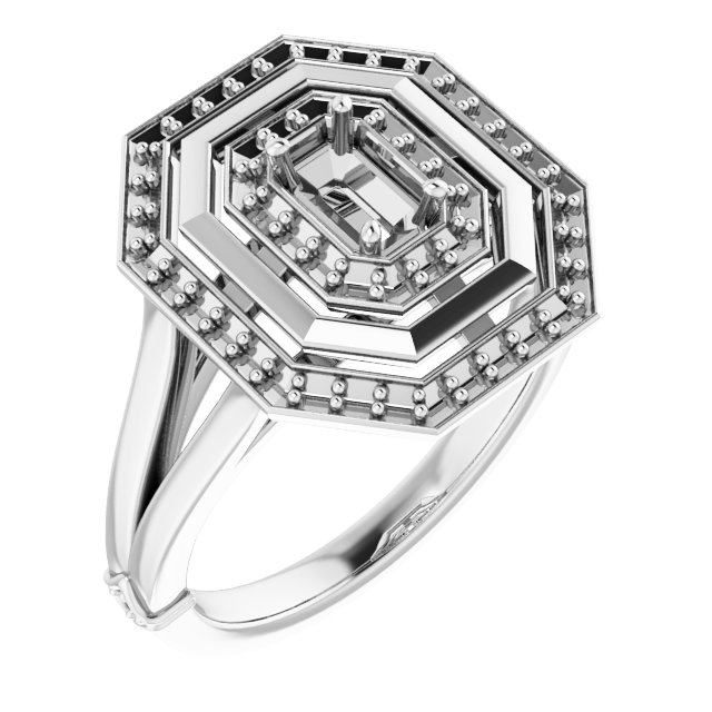 Double Halo-Style Ring