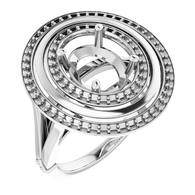 Double Halo-Style Ring