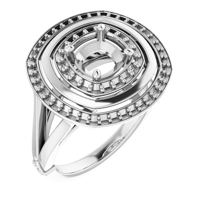 Double Halo-Style Ring