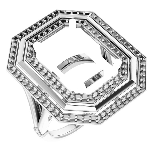 Double Halo-Style Ring