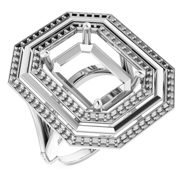 Double Halo-Style Ring