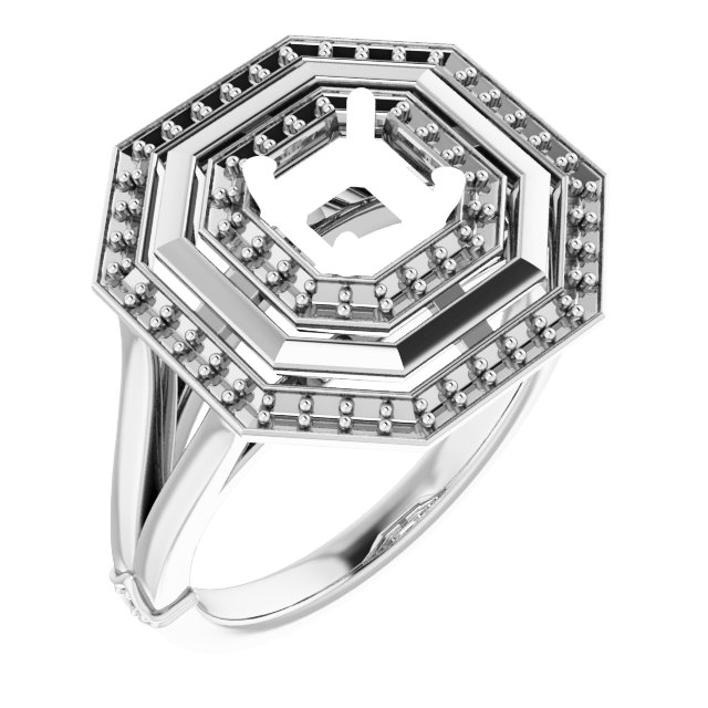 Double Halo-Style Ring