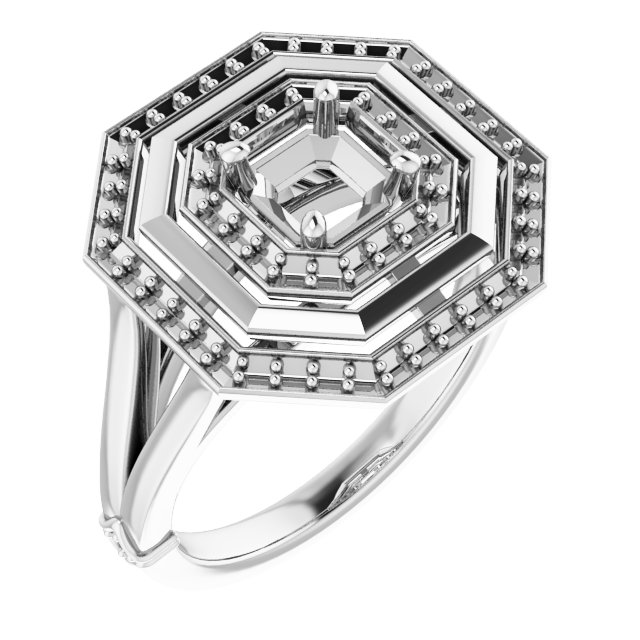 Double Halo-Style Ring