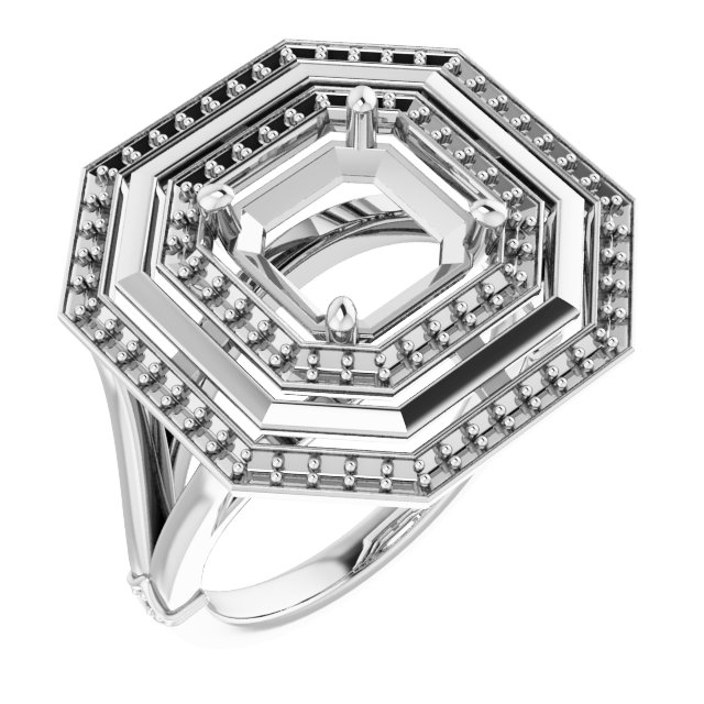 Double Halo-Style Ring