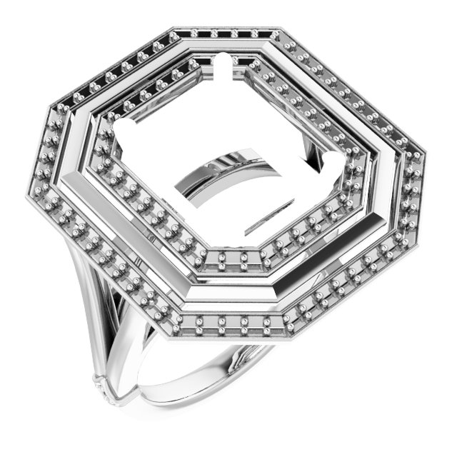 Double Halo-Style Ring