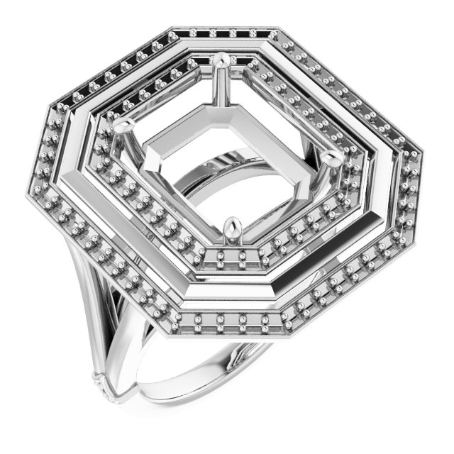 Double Halo-Style Ring