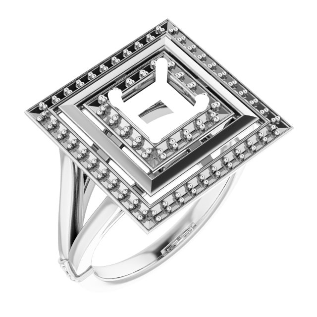 Double Halo-Style Ring