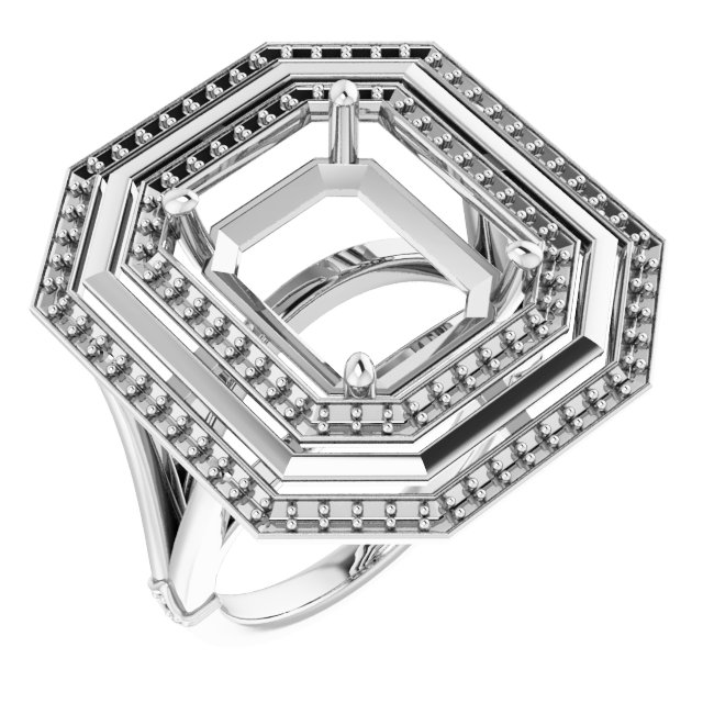 Double Halo-Style Ring