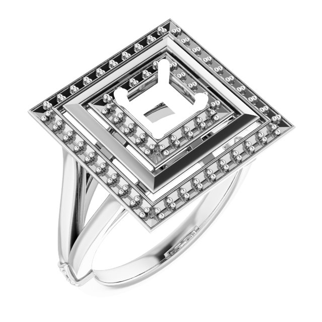 Double Halo-Style Ring