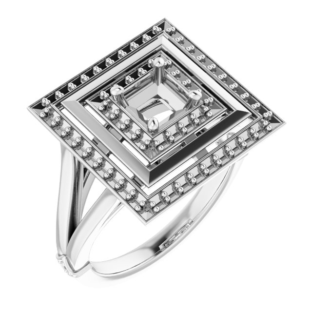 Double Halo-Style Ring