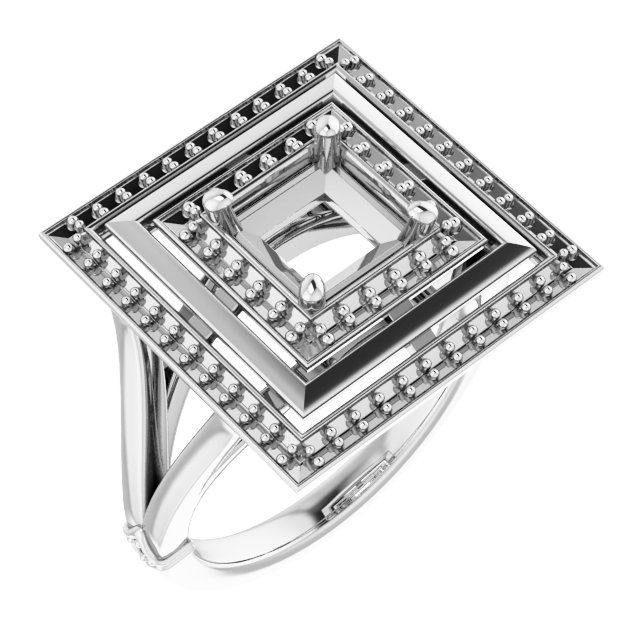 Double Halo-Style Ring