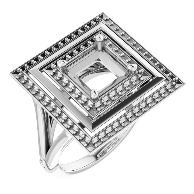 Double Halo-Style Ring