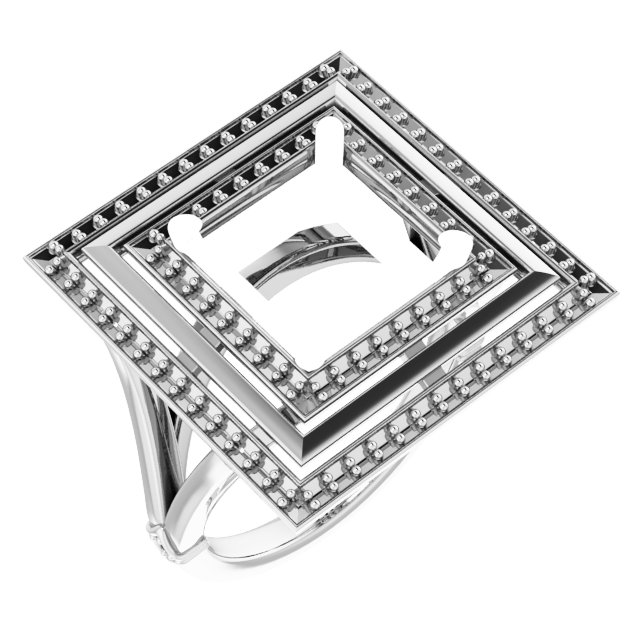 Double Halo-Style Ring