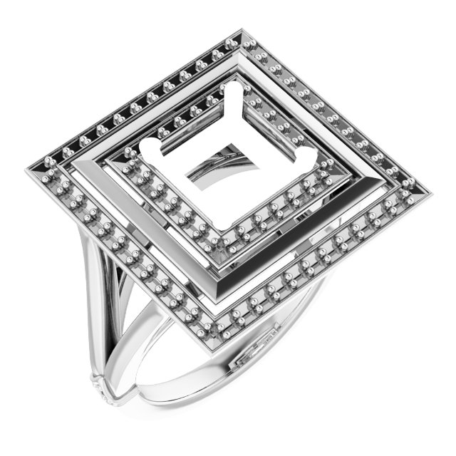 Double Halo-Style Ring