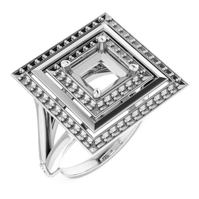 Double Halo-Style Ring