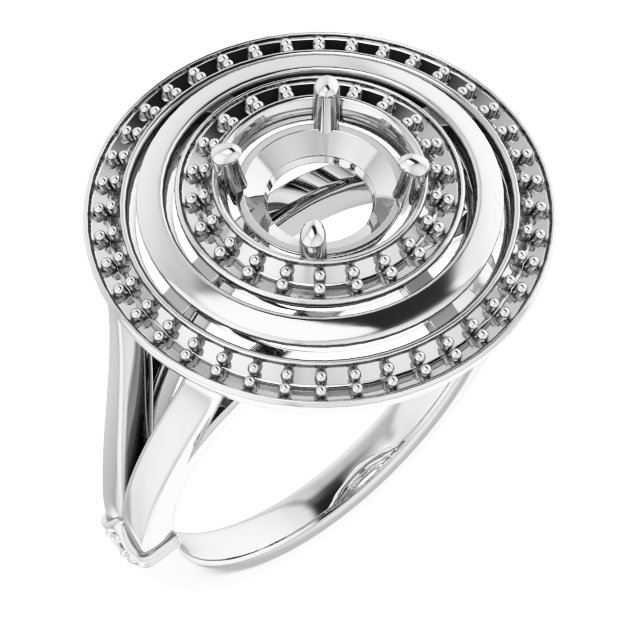 Double Halo-Style Ring