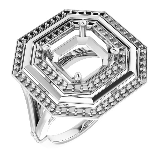 Double Halo-Style Ring