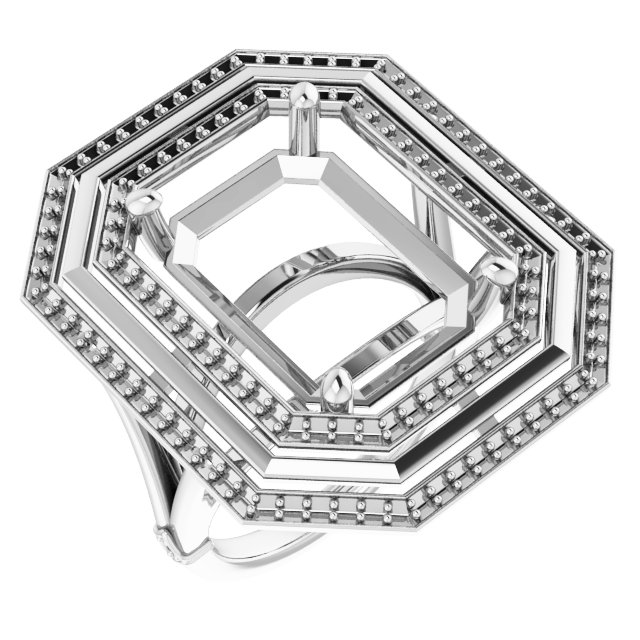 Double Halo-Style Ring