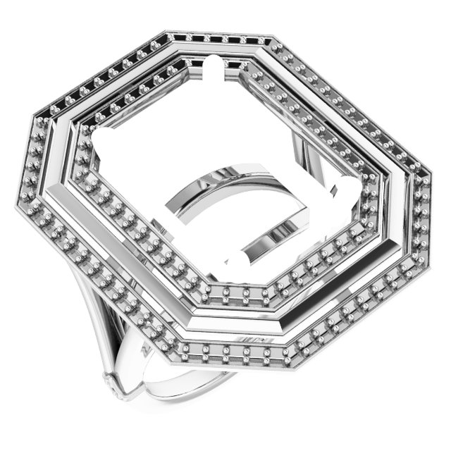 Double Halo-Style Ring