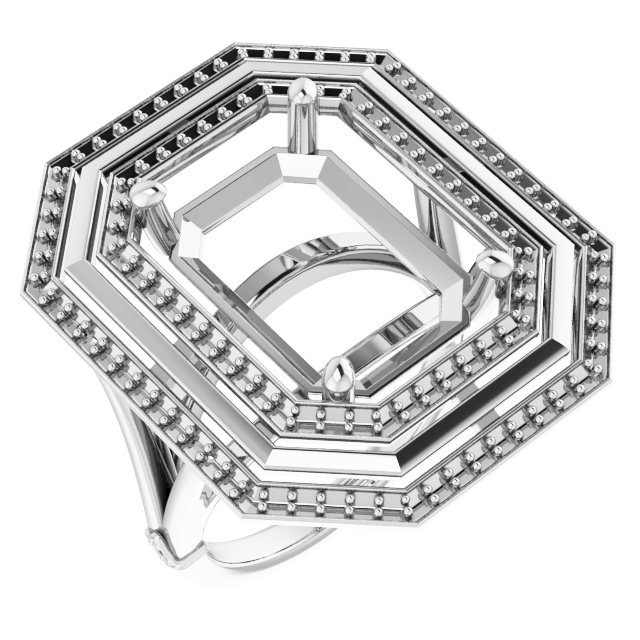 Double Halo-Style Ring