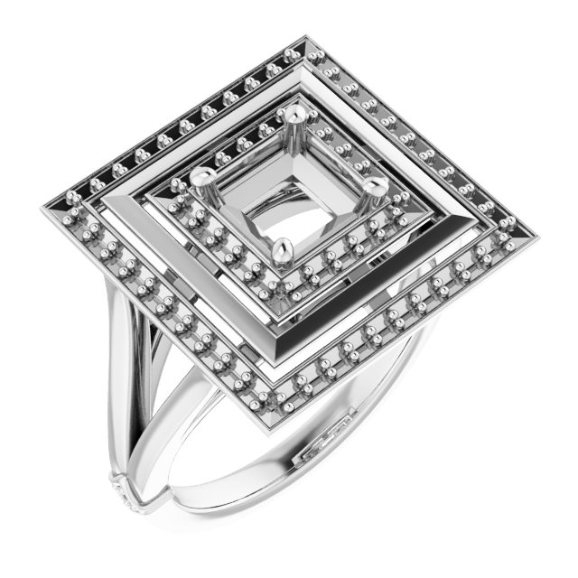 Double Halo-Style Ring