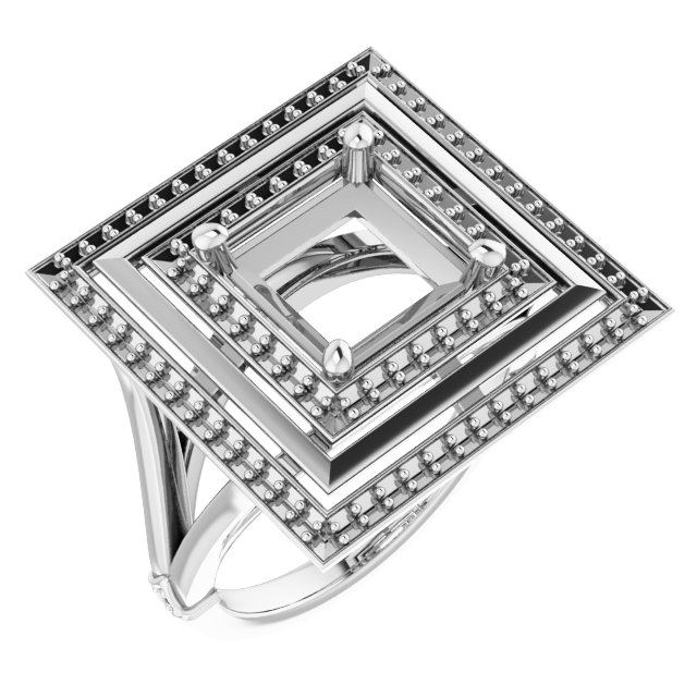Double Halo-Style Ring