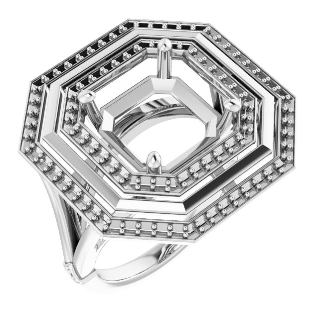 Double Halo-Style Ring
