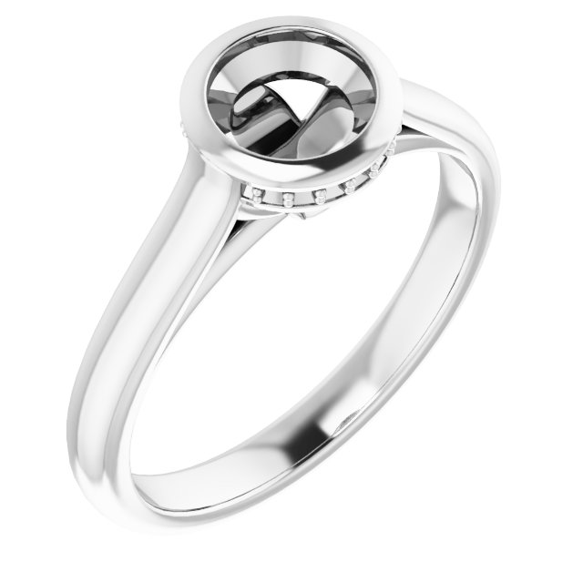 Bezel-Set Hidden Halo-Style Ring