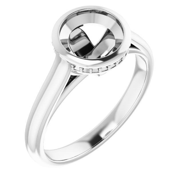 Bezel-Set Hidden Halo-Style Ring
