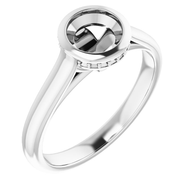 Bezel-Set Hidden Halo-Style Ring