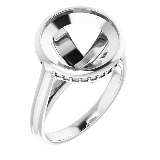 Bezel-Set Hidden Halo-Style Ring
