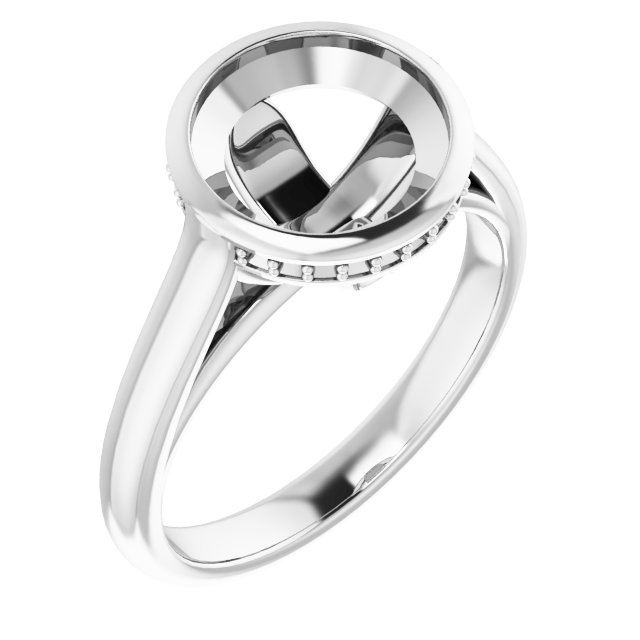 Bezel-Set Hidden Halo-Style Ring