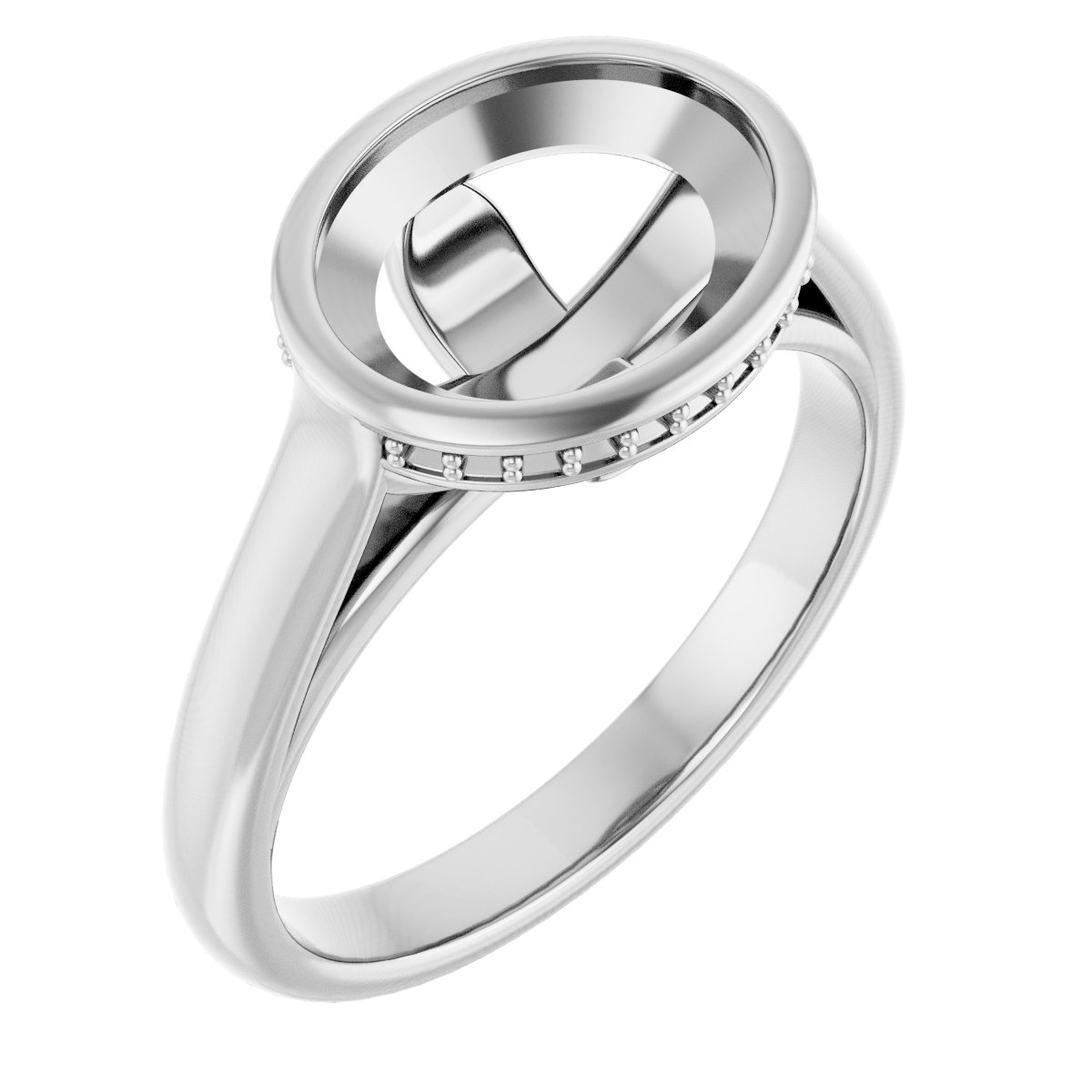 Bezel-Set Hidden Halo-Style Ring