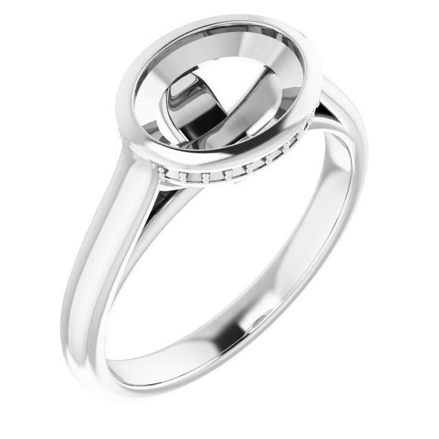 Bezel-Set Hidden Halo-Style Ring