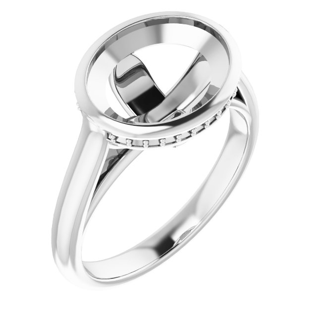 Bezel-Set Hidden Halo-Style Ring