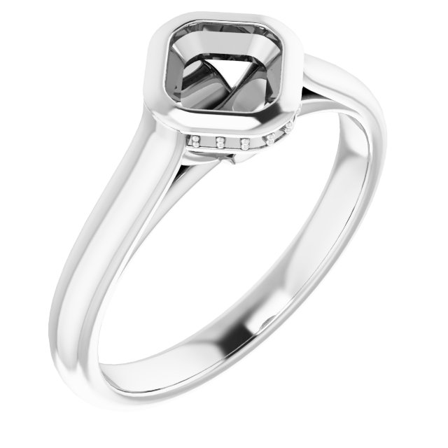Bezel-Set Hidden Halo-Style Ring