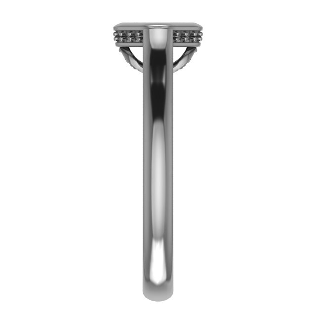 8 mm Asscher Ring Mounting view 4