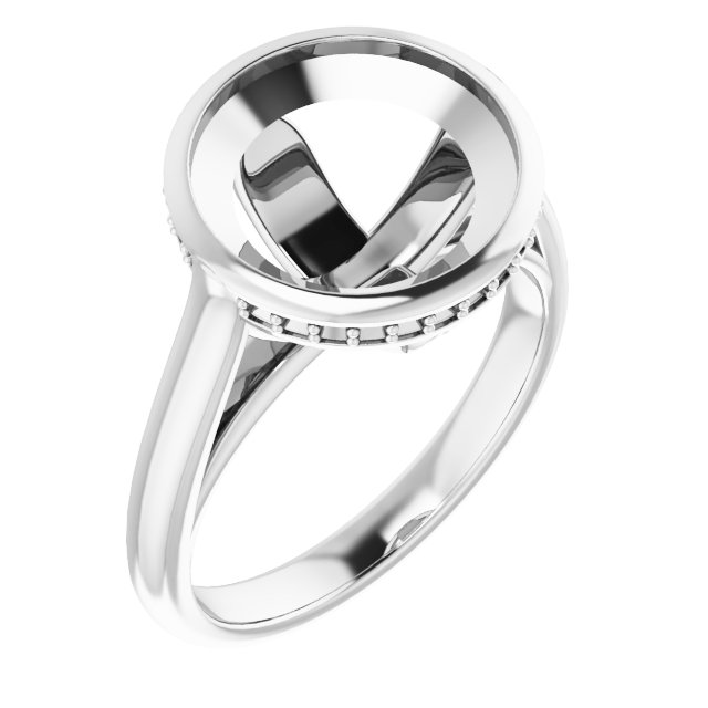 Bezel-Set Hidden Halo-Style Ring