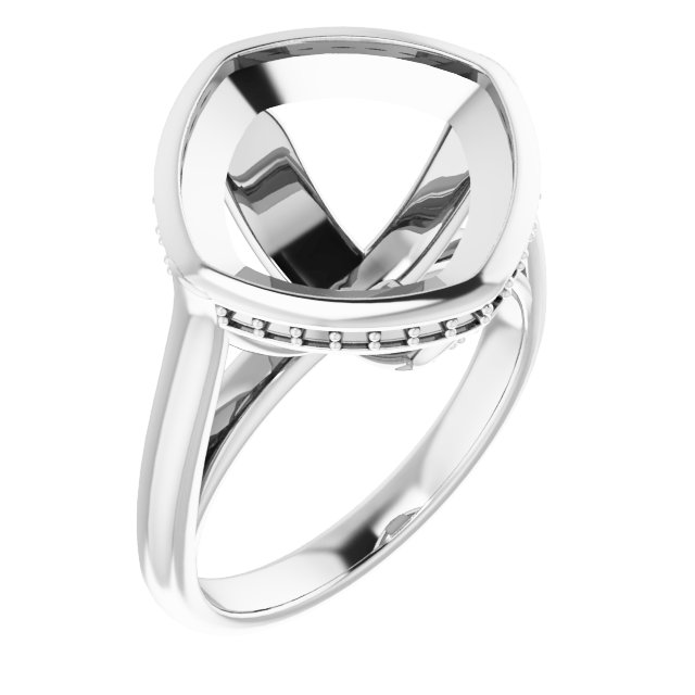 Bezel-Set Hidden Halo-Style Ring