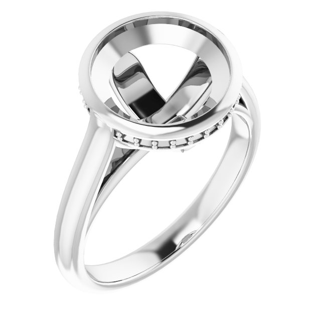 Bezel-Set Hidden Halo-Style Ring