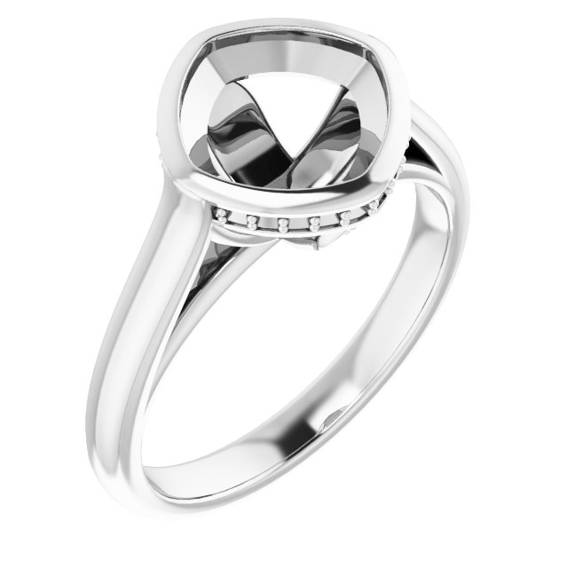 Bezel-Set Hidden Halo-Style Ring