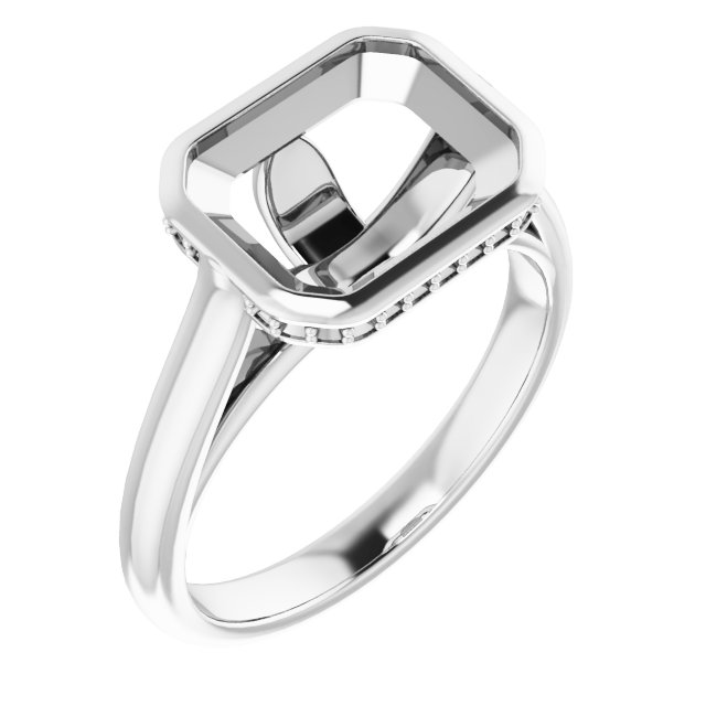 Bezel-Set Hidden Halo-Style Ring