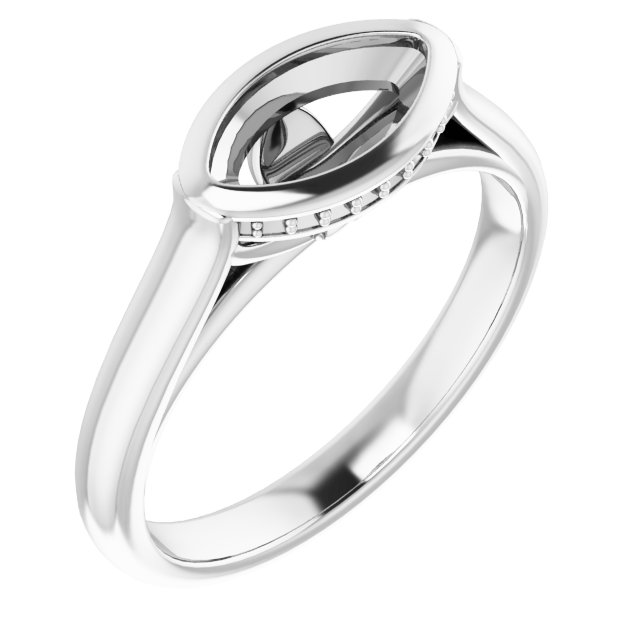 Bezel-Set Hidden Halo-Style Ring