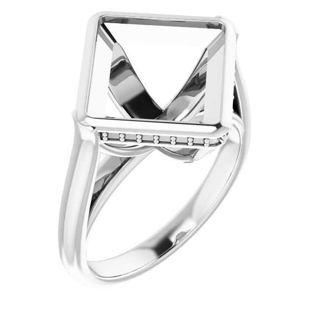 Bezel-Set Hidden Halo-Style Ring