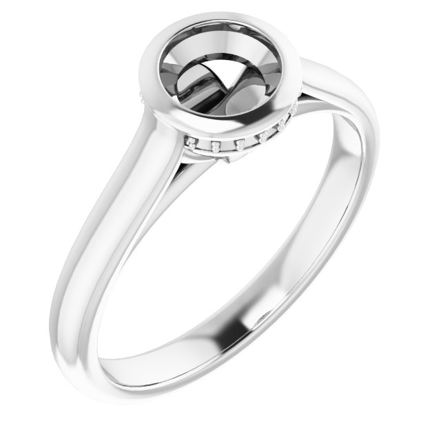 Bezel-Set Hidden Halo-Style Ring