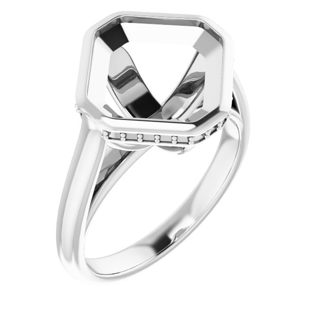 Bezel-Set Hidden Halo-Style Ring